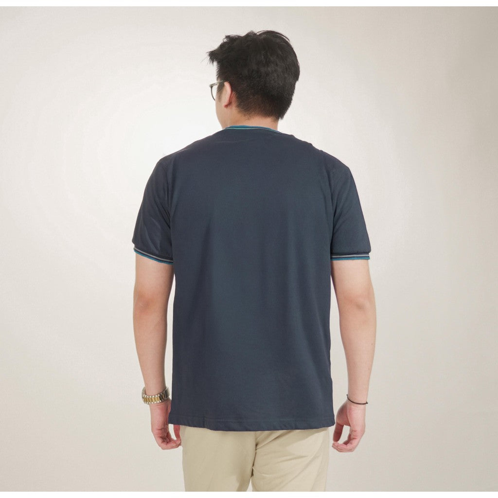 MATSUDA Kaos Pria T shirt Soja Katun Adem T-Shirt  Simple Indigo