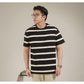 Matsuda T Shirt Pria Kaos Stripe Tamba Oblong Baju Black-White