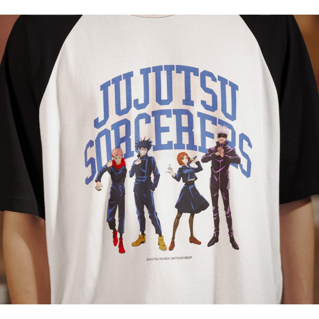 JUJUTSU KAISEN | MATSUDA KAISEN T-shirt Raglan Pria Ichinenzu Black-White