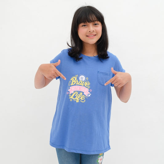Matsuda baju kaos anak perempuan katun umur 4-16 Samantha