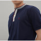 MATSUDA Kaos Pria Katun Kragh Shanghai Lengan Pendek Taketa Navy