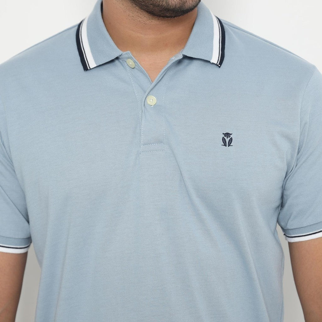 MATSUDA Kaos Polo Shirt Polos Pria Kerah Aioi Biru Light Blue