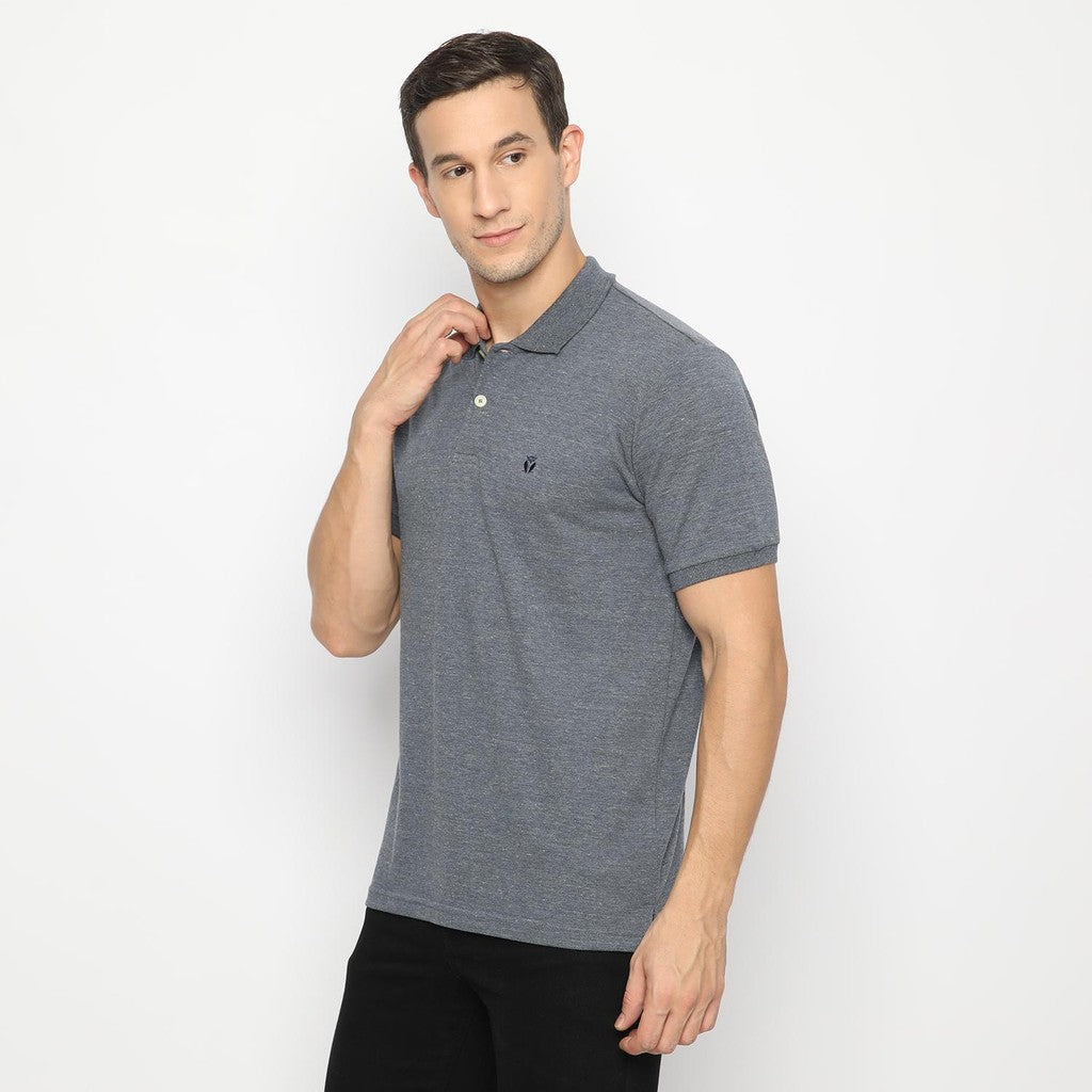 Matsuda Kaos Polo Shirt Pria Kerah Kushima Biru Navy Mel