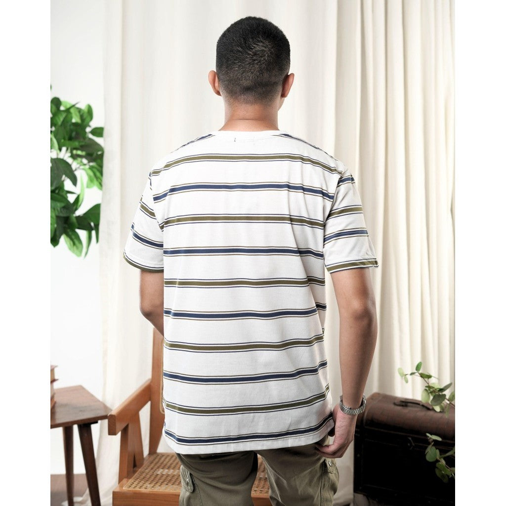 MATSUDA T Shirt Pria Kaos Stripe Nobeoka