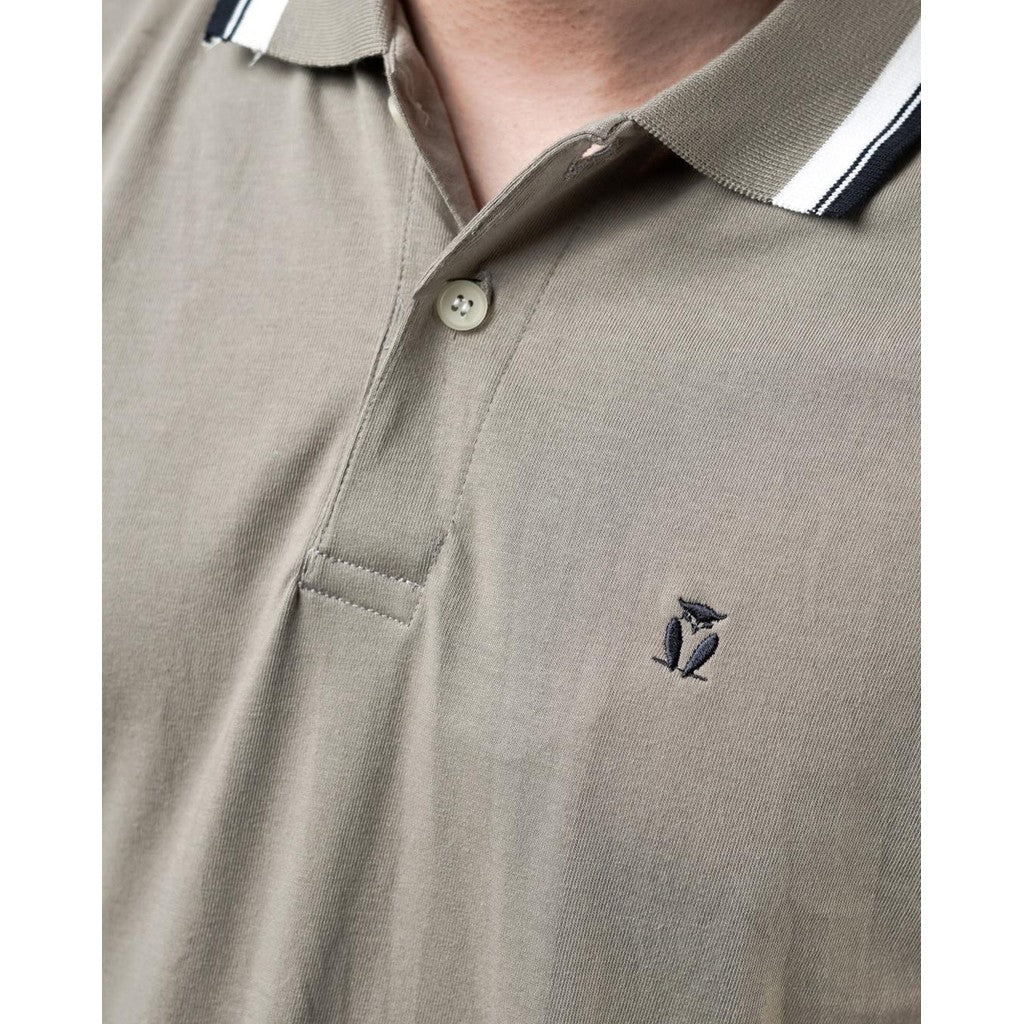 MATSUDA Kaos Polo Shirt Polos Pria  Kerah Aioi Khaki Spray Green