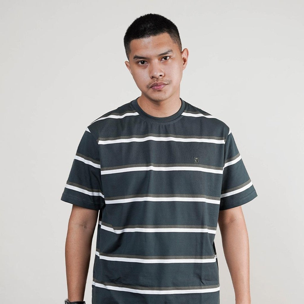 MATSUDA T Shirt Pria Kaos Stripe Nonoichi