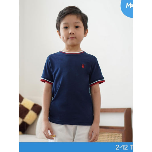 Matsuda baju kaos polos anak laki laki katun umur 2-12 Pooky