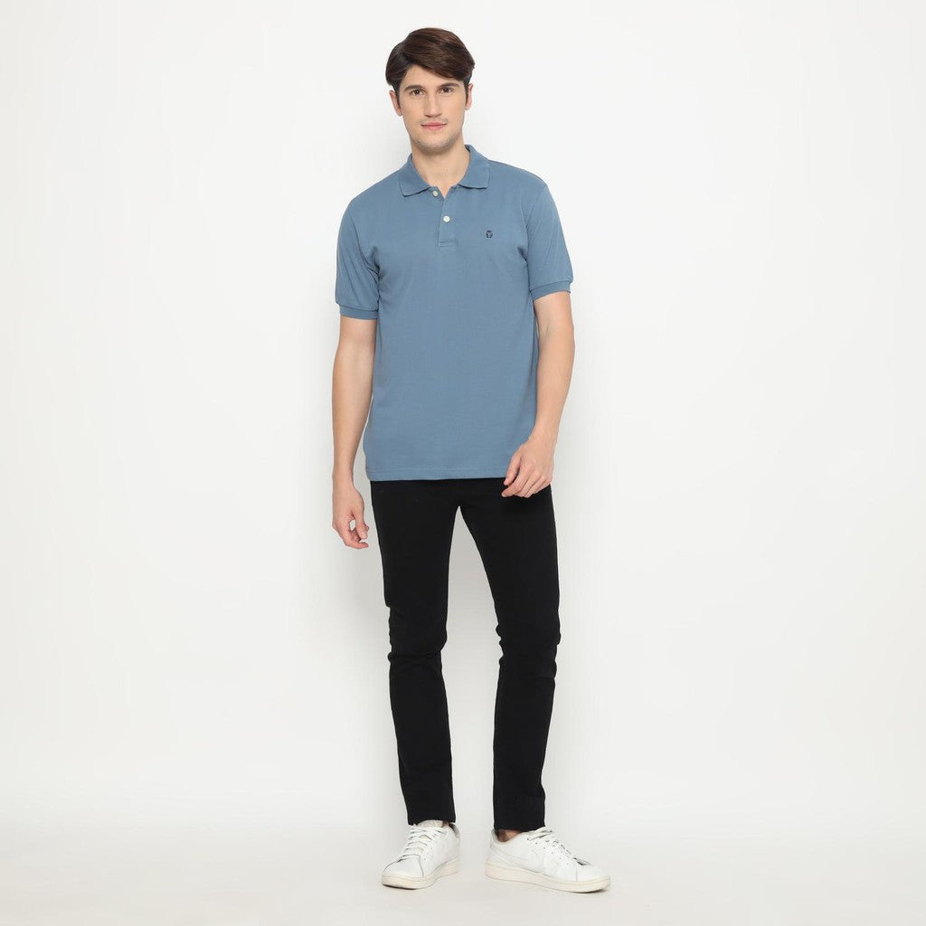 Matsuda Kaos Polo Shirt Pria Kerah Kushima Biru Blue Shadow