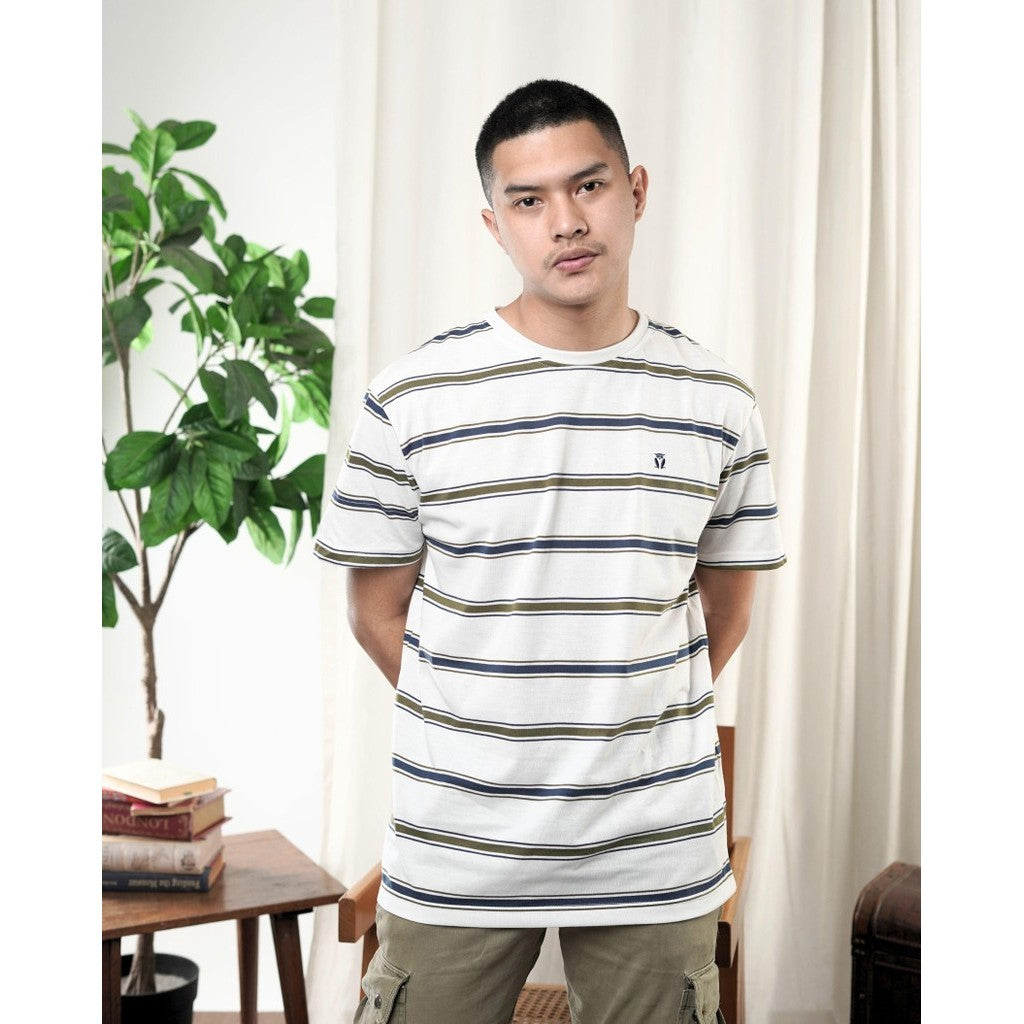 MATSUDA T Shirt Pria Kaos Stripe Nobeoka