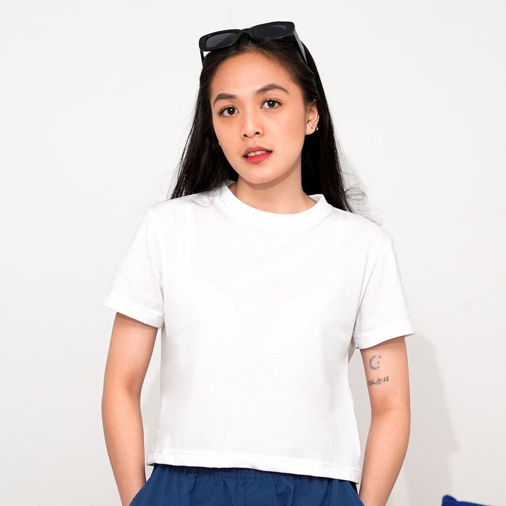 Matsuda Kaos Wanita Crop top katun Marley