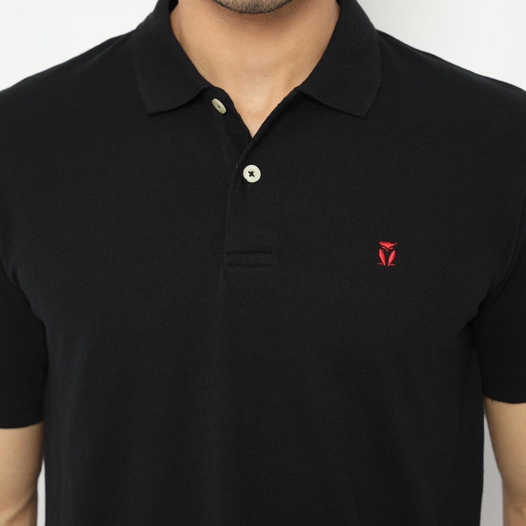 Matsuda Kaos Polo Shirt Pria Kerah Kushima Hitam Black