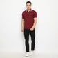 MATSUDA Kaos Polo Shirt Polos Pria Dewasa Baju Lengan Pendek Kerah Katun Aioi Maroon Burgundy