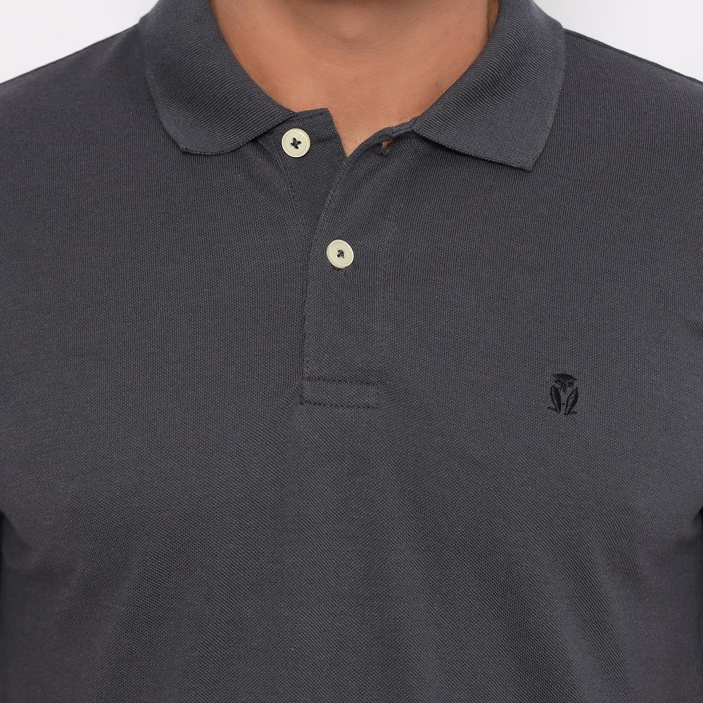 Matsuda Kaos Polo Shirt Pria Kerah Kushima Hitam Charcoal