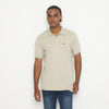 Matsuda Kaos Polo Shirt Pria Kerah Kushima Khaki Krem Castle Wall