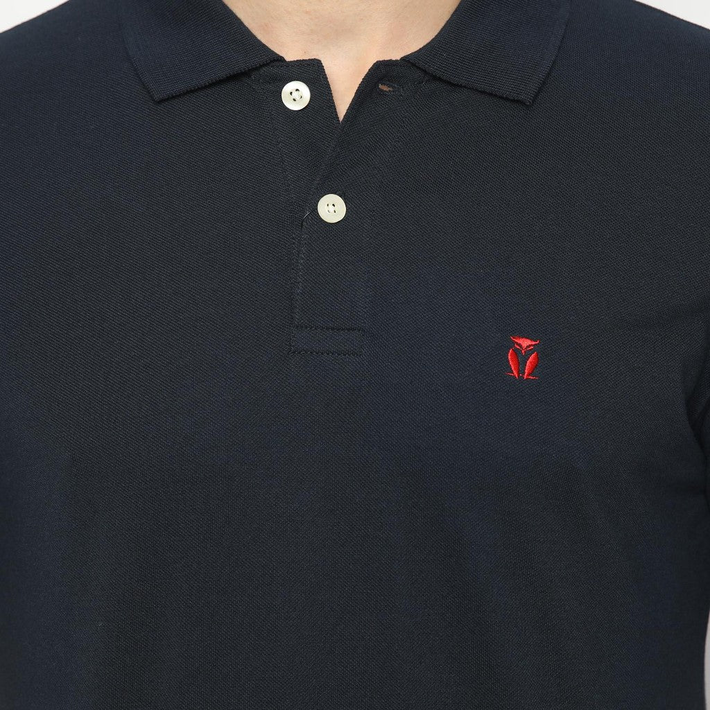 Matsuda Kaos Polo Shirt Pria Kerah Kushima Biru Navy