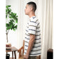 MATSUDA T Shirt Pria Kaos Stripe Nobeoka