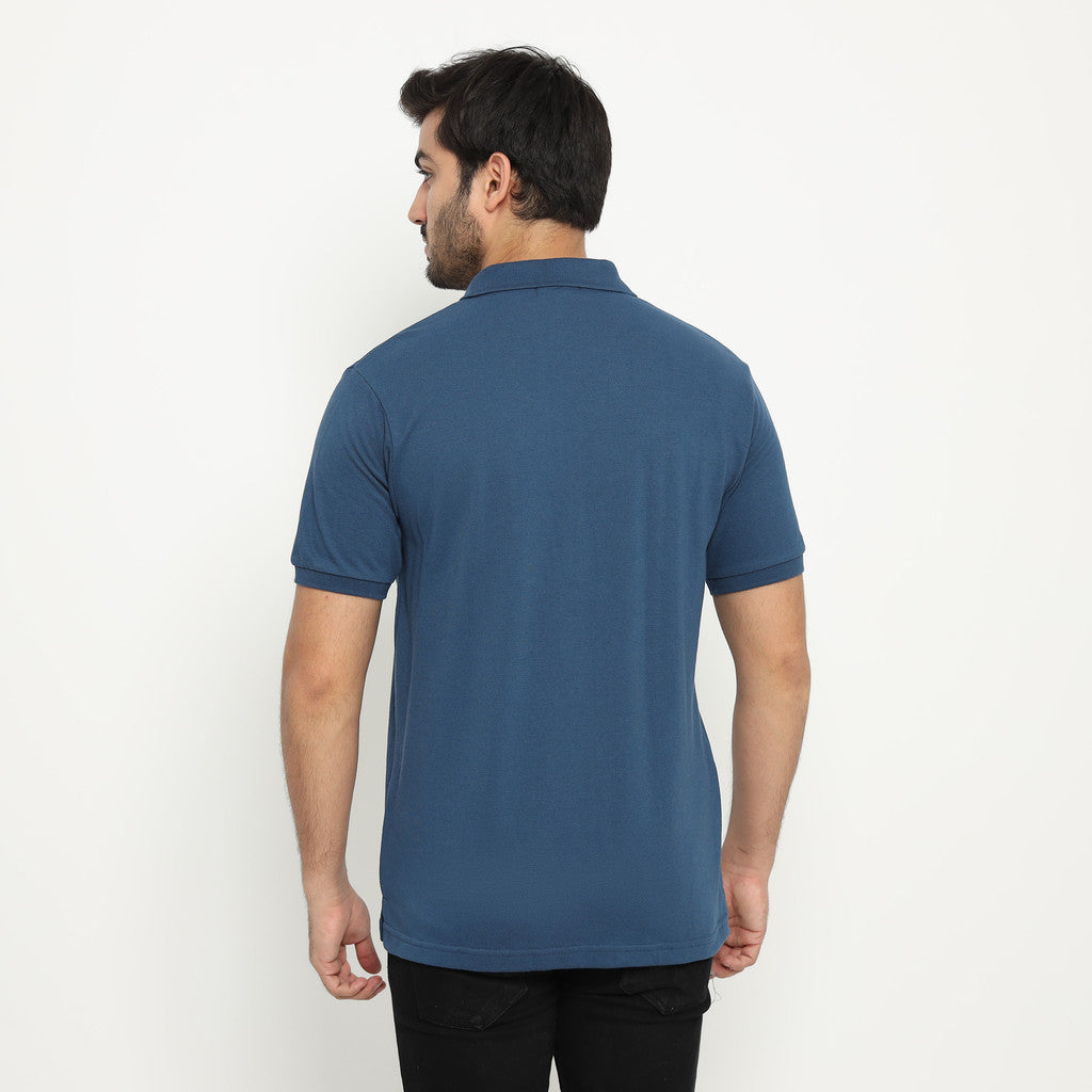 Matsuda Kaos Polo Shirt Pria Kerah Kushima Biru Blue Teal