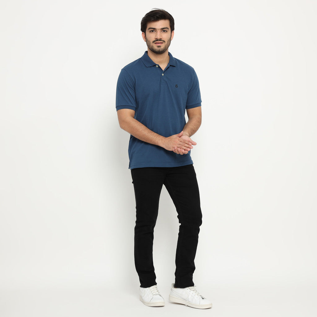 Matsuda Kaos Polo Shirt Pria Kerah Kushima Biru Blue Teal