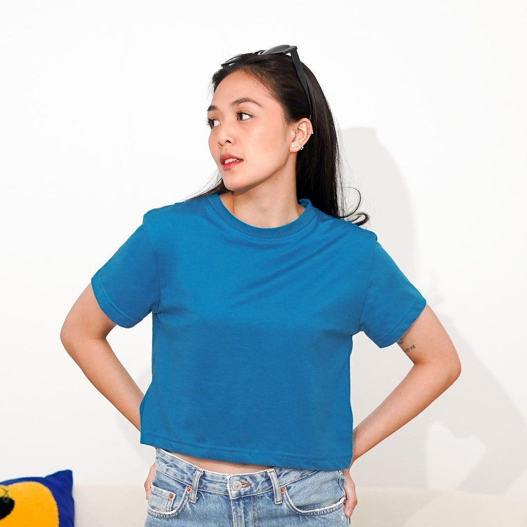 Matsuda Kaos Wanita Crop top katun Marley