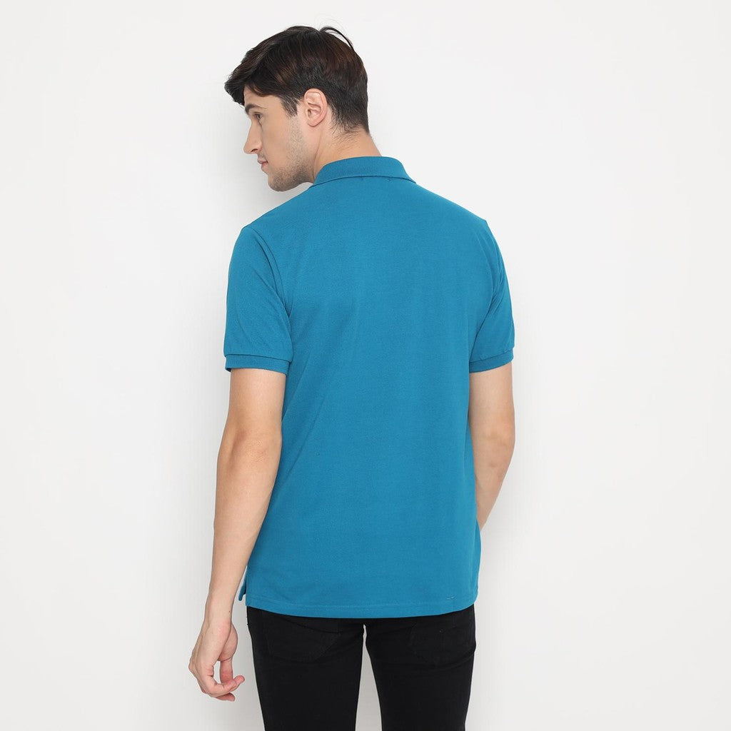 Matsuda Kaos Polo Shirt Pria Kerah Kushima Biru Teal