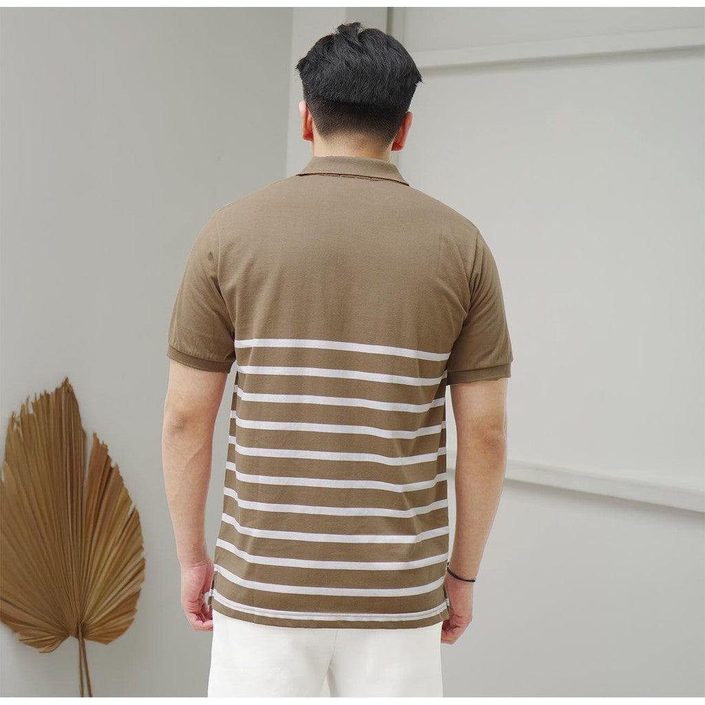 MATSUDA Kaos Polo Shirt Pria Kerah Takehara Sepia