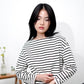 MATSUDA Kaos Wanita T Shirt Stripe Katun Ruby