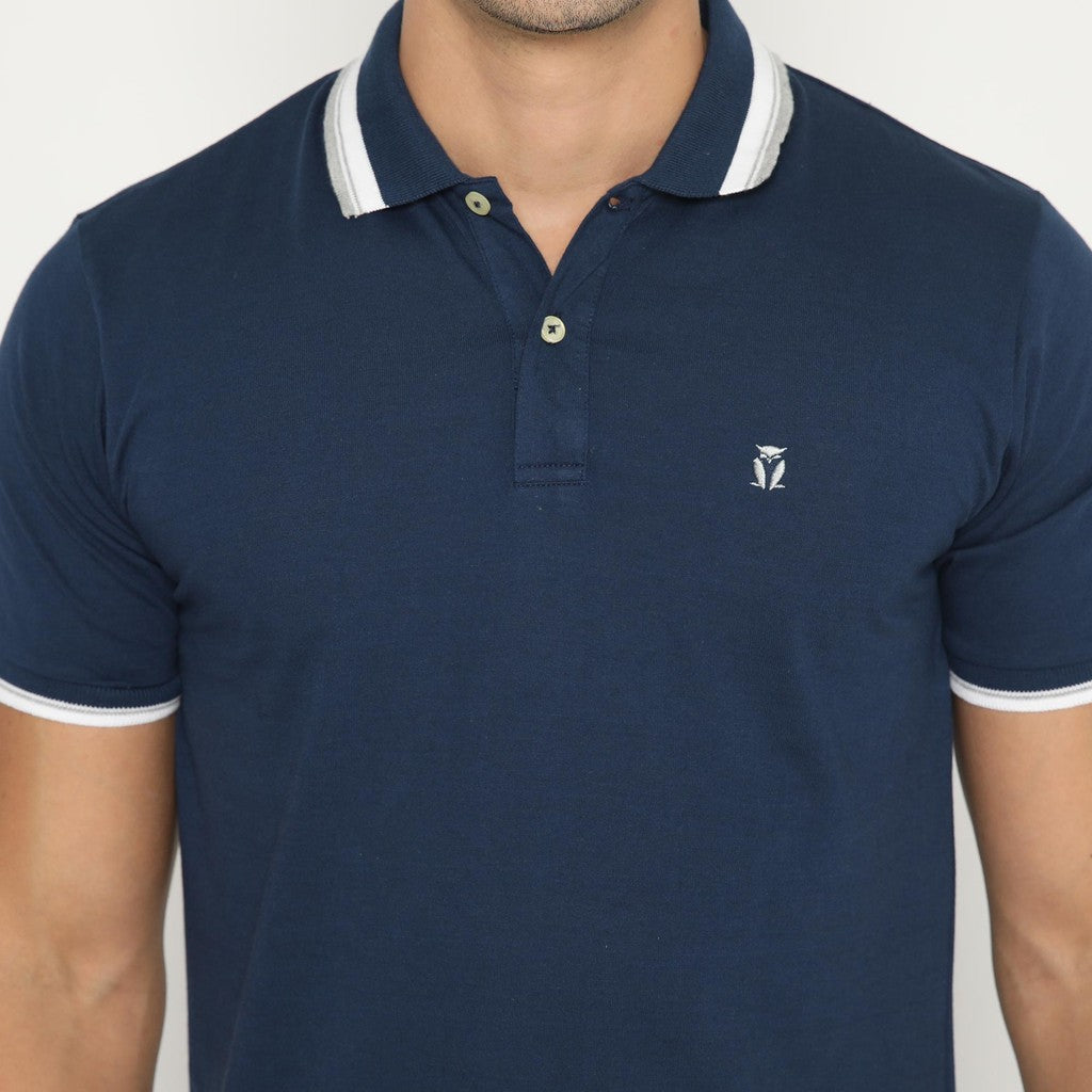 MATSUDA Kaos Polo Shirt Polos Pria Dewasa Baju Lengan Pendek Kerah Katun Aioi Biru Navy