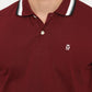 MATSUDA Kaos Polo Shirt Polos Pria Dewasa Baju Lengan Pendek Kerah Katun Aioi Maroon Burgundy