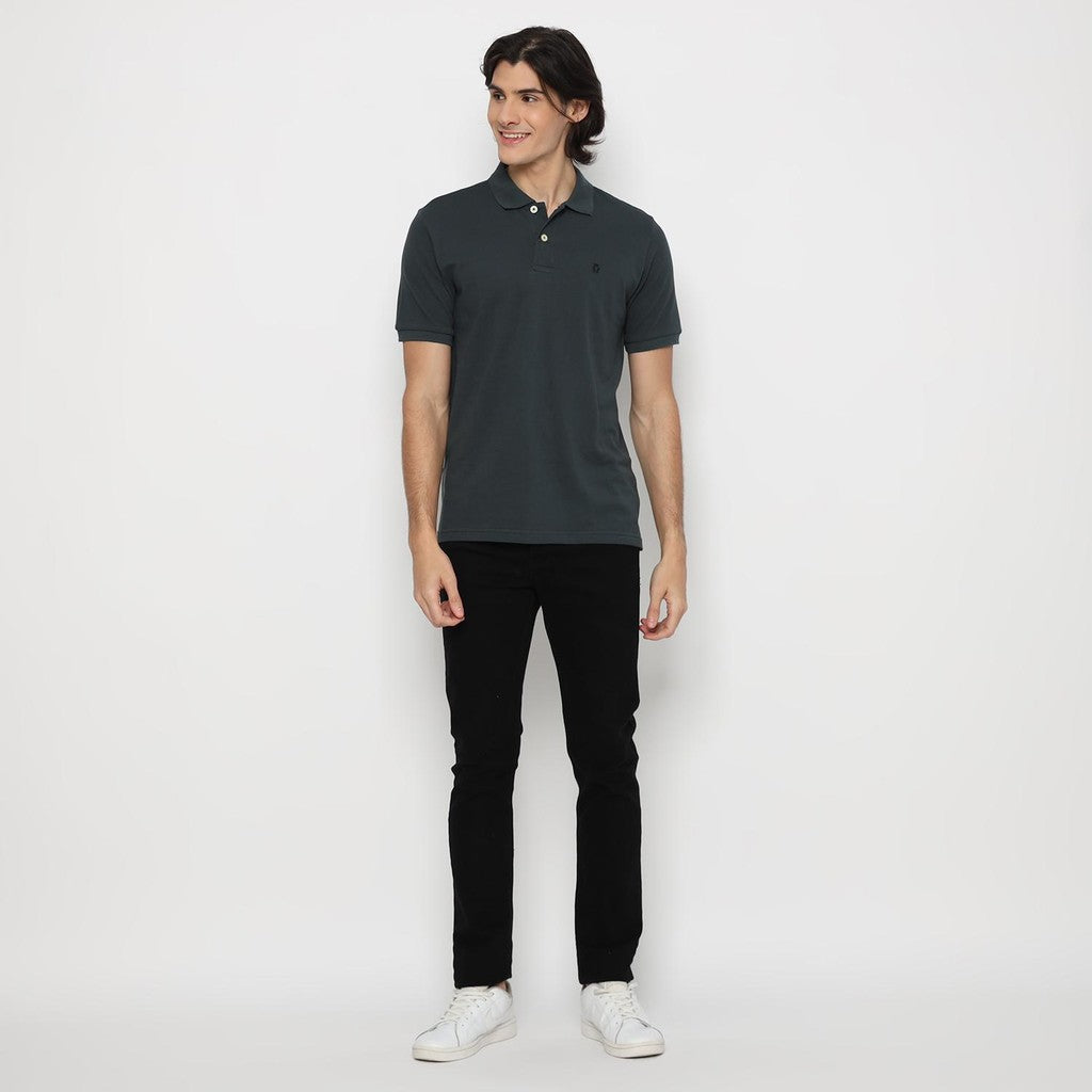 Matsuda Kaos Polo Shirt Pria Kerah Kushima Hijau Dk Slate