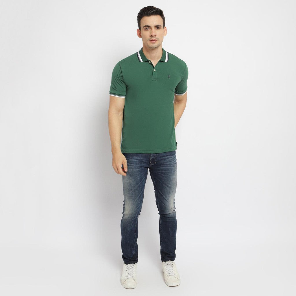 MATSUDA Kaos Polo Shirt Polos Pria Kerah Aioi Hijau Dark Green