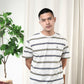MATSUDA T Shirt Pria Kaos Stripe Nobeoka