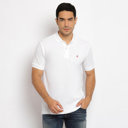 Matsuda Kaos Polo Shirt Pria Kerah Kushima Khaki Krem Castle Wall