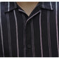 Matsuda Kemeja Pria Stripe Lengan pendek Unzen Black