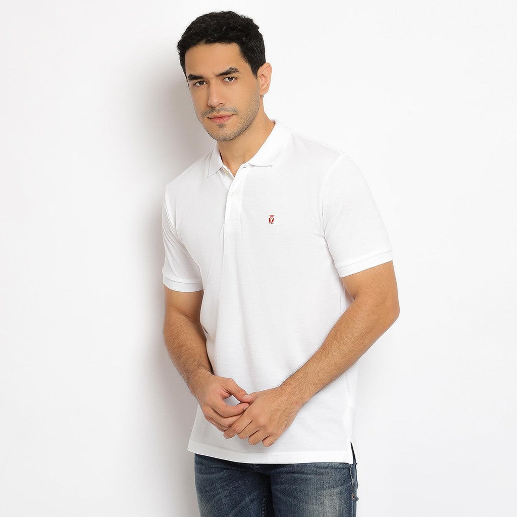 Matsuda Kaos Polo Shirt Pria Kerah Kushima Putih White