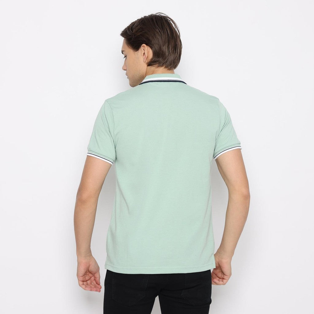 MATSUDA Kaos Polo Shirt Polos Pria Dewasa Baju Lengan Pendek Kerah Katun Aioi Hijau Smoke Green