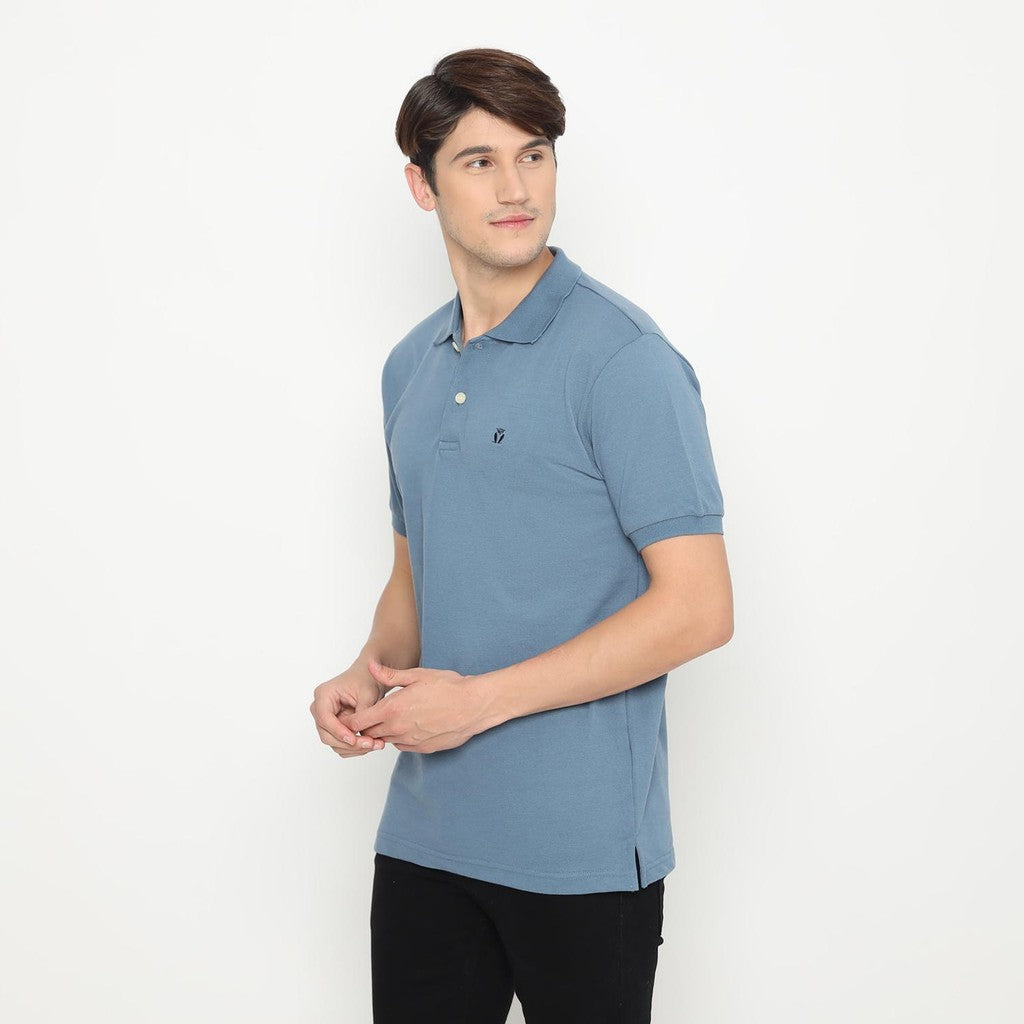 Matsuda Kaos Polo Shirt Pria Kerah Kushima Biru Blue Shadow
