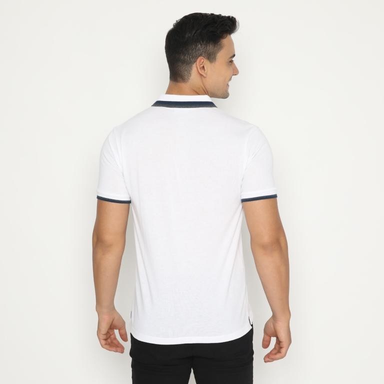 MATSUDA Kaos Polo Shirt Polos Pria Dewasa Baju Lengan Pendek Kerah Katun Aioi Putih White