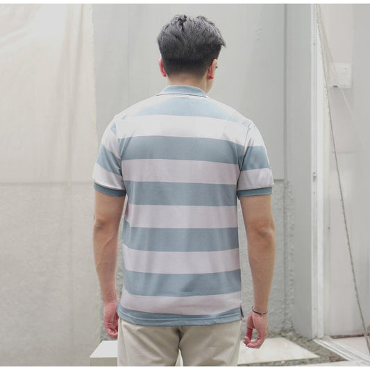 MATSUDA Kaos Polo Shirt Pria Kerah Echizen L. Blue White
