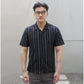 Matsuda Kemeja Pria Stripe Lengan pendek Unzen Black