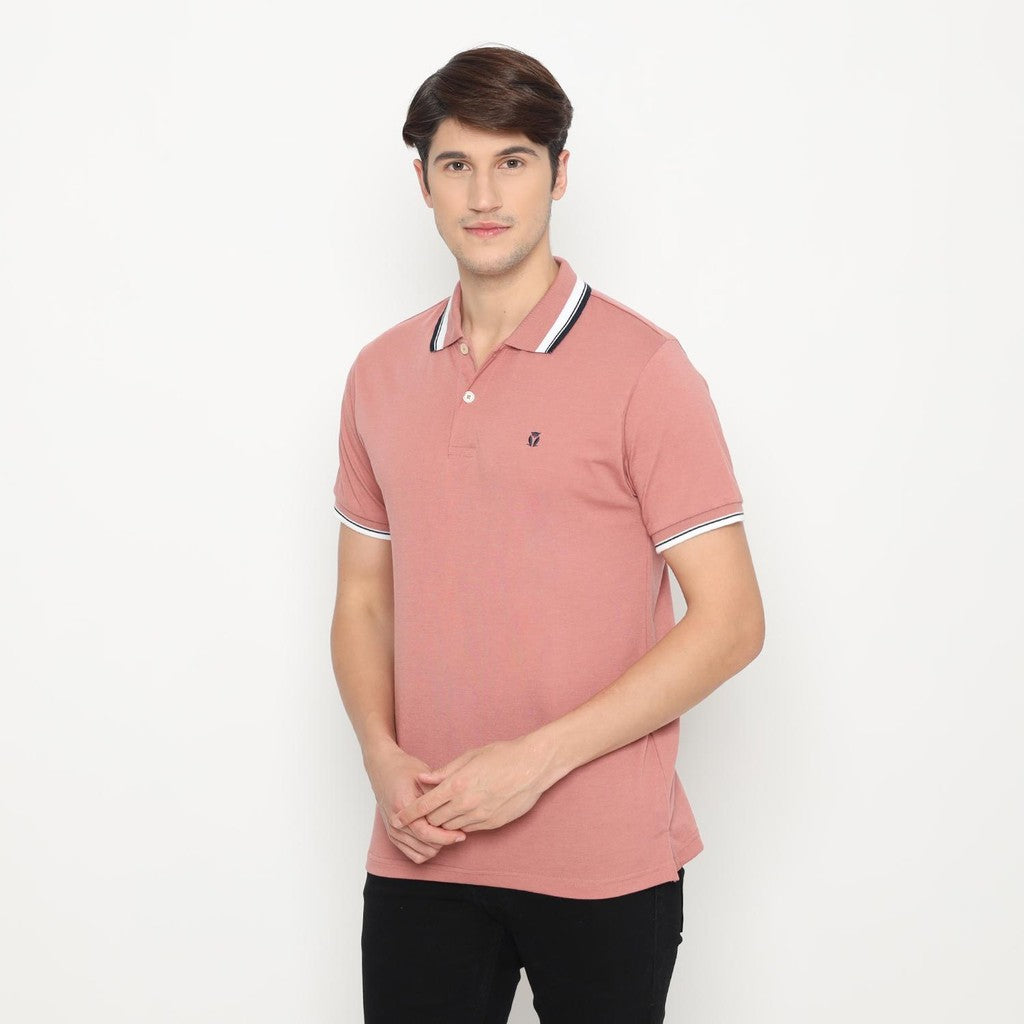 MATSUDA Kaos Polo Shirt Pria Kerah Aioi Salem Beige