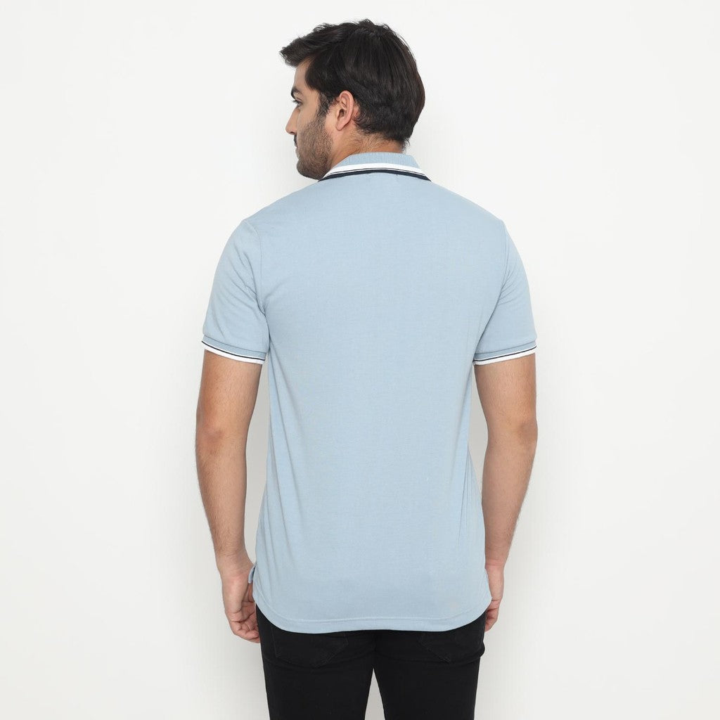 MATSUDA Kaos Polo Shirt Polos Pria Kerah Aioi Biru Light Blue