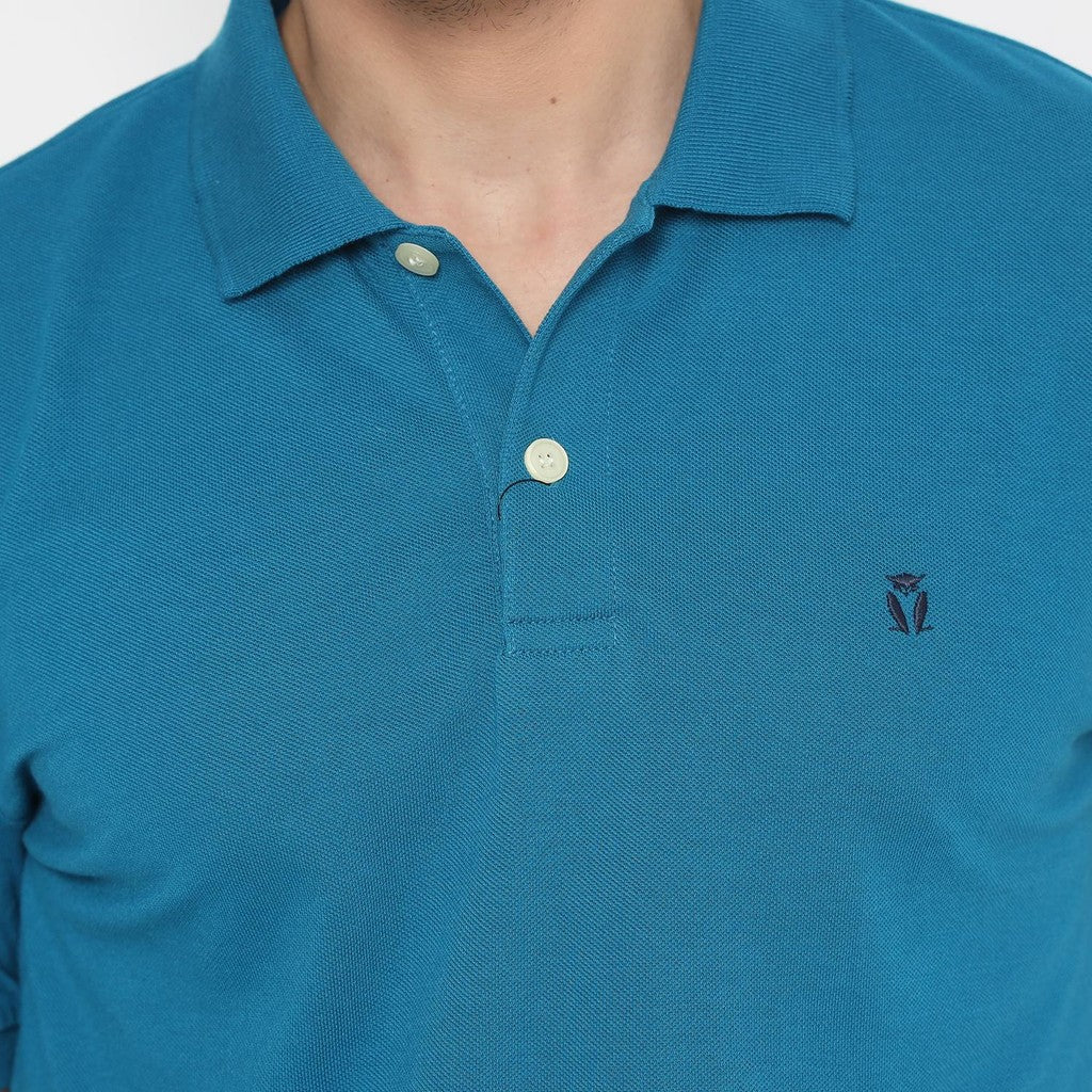Matsuda Kaos Polo Shirt Pria Kerah Kushima Biru Teal