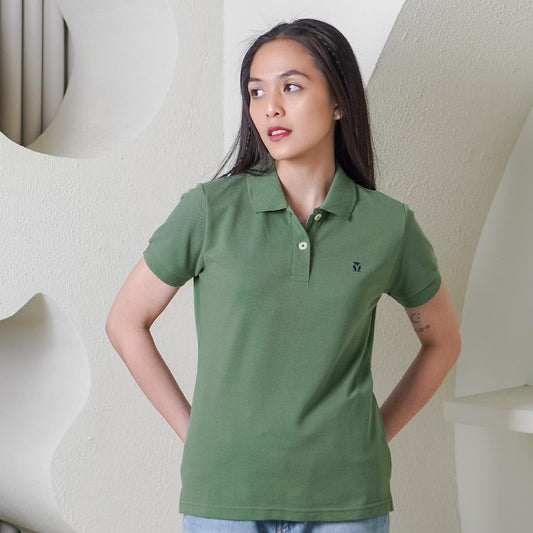 MATSUDA Kaos Polo Shirt Wanita Kerah Eve Hijau T Green