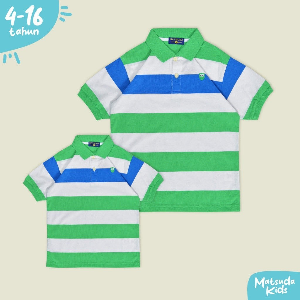 Matsuda baju kaos polo anak laki laki katun umur 2-12 Luke