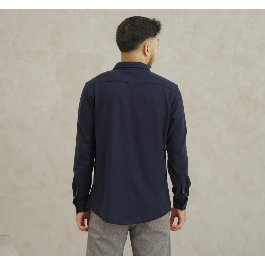 Matsuda Kemeja Pria Lengan Panjang Shunan Navy