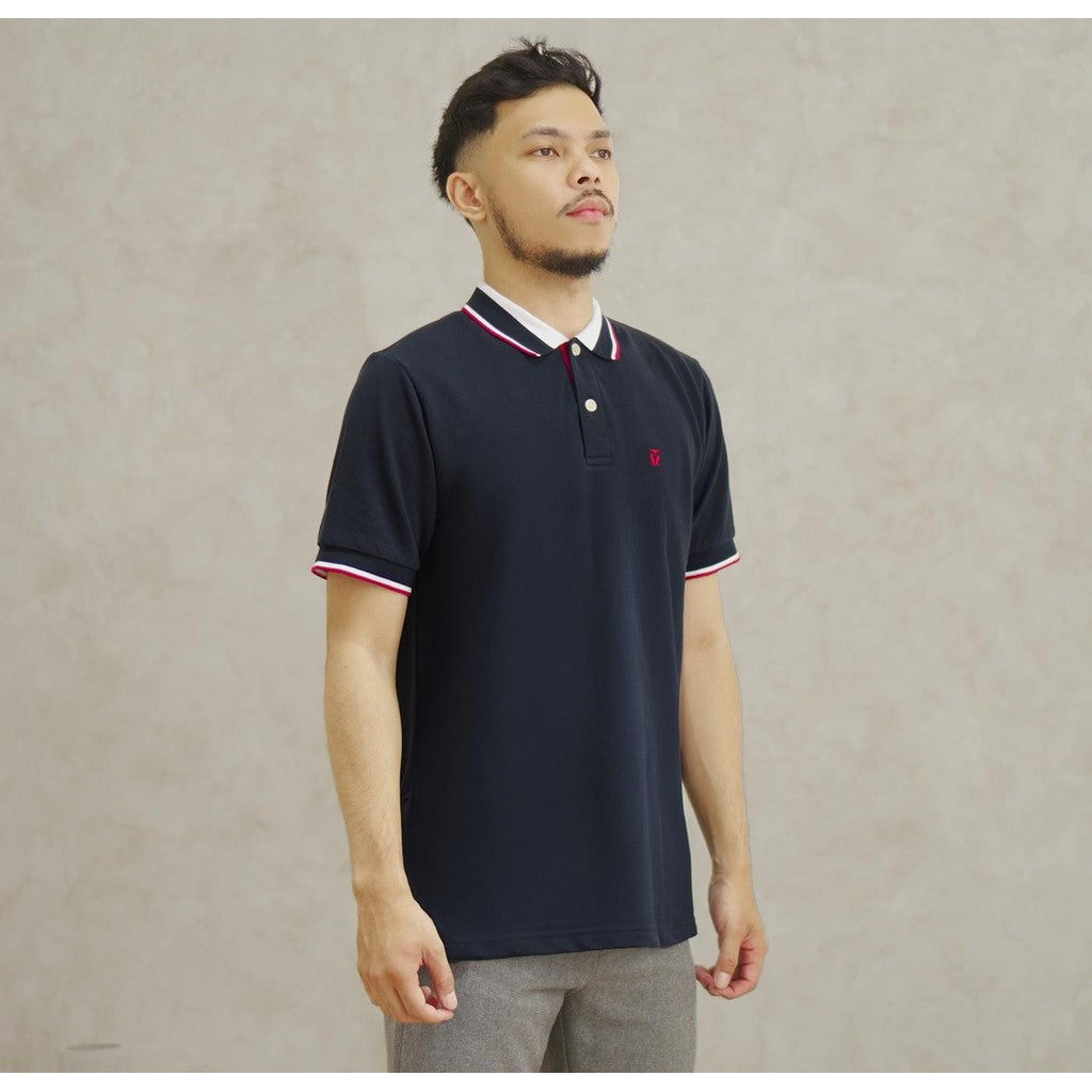 MATSUDA Kaos Polo Shirt Pria Kerah Uozu Navy