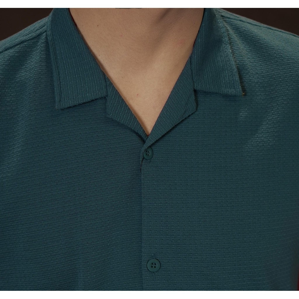 Matsuda Kemeja Pria Lengan pendek Kasual Sukumo Steel Blue