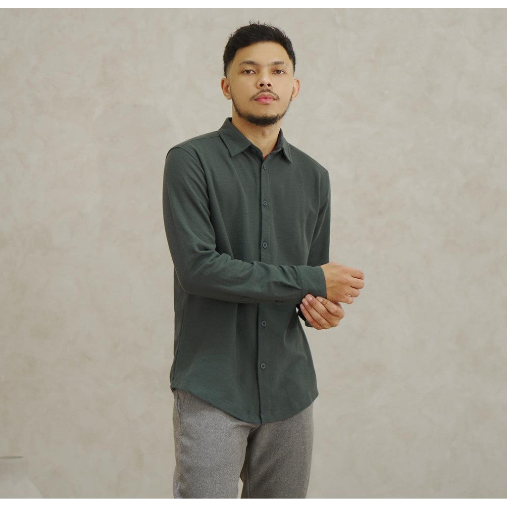 Matsuda Kemeja Pria Lengan Panjang Shunan DK Slate