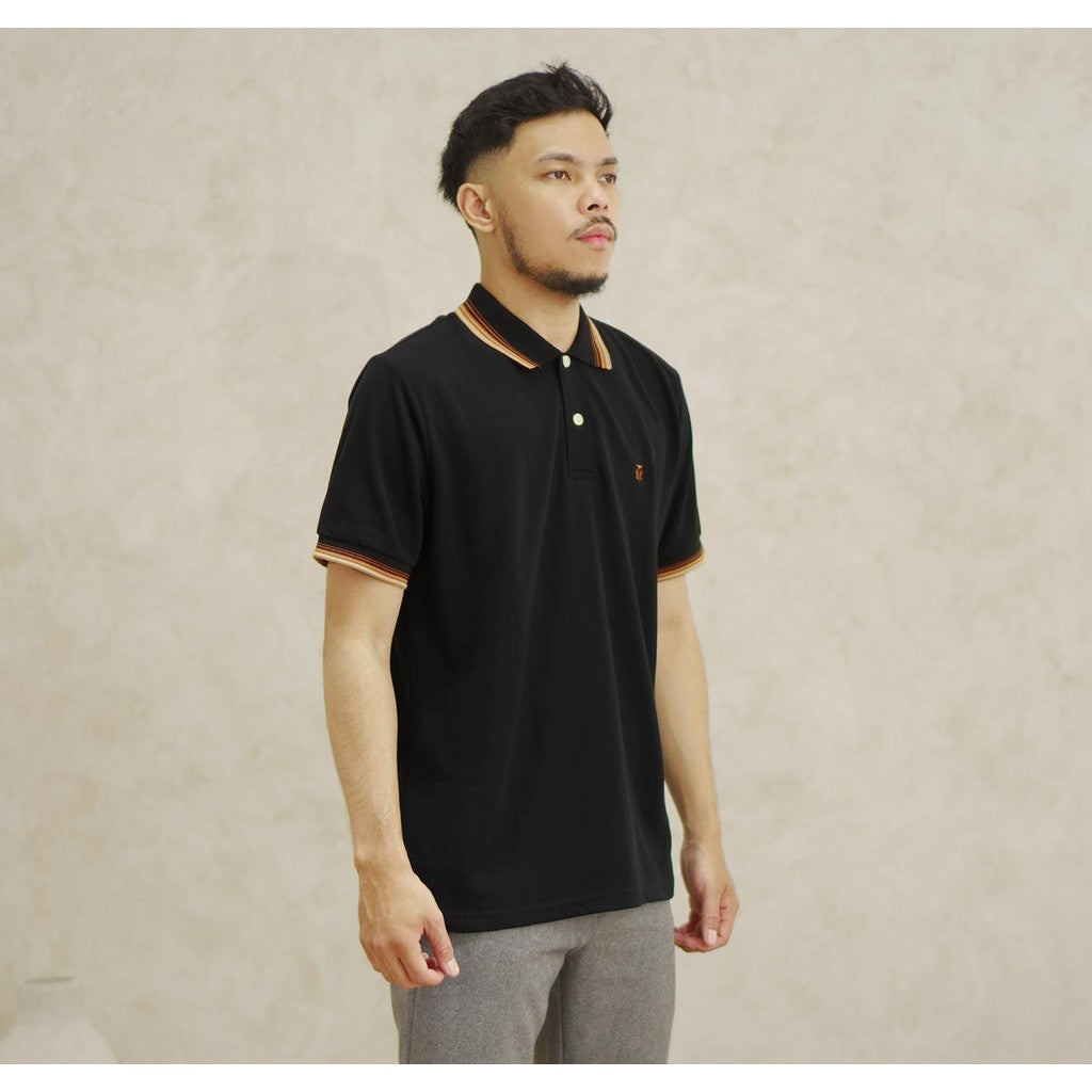 MATSUDA Kaos Polo Shirt Pria Kerah Soma Black