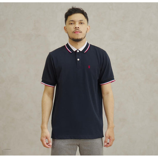 MATSUDA Kaos Polo Shirt Pria Kerah Uozu Navy